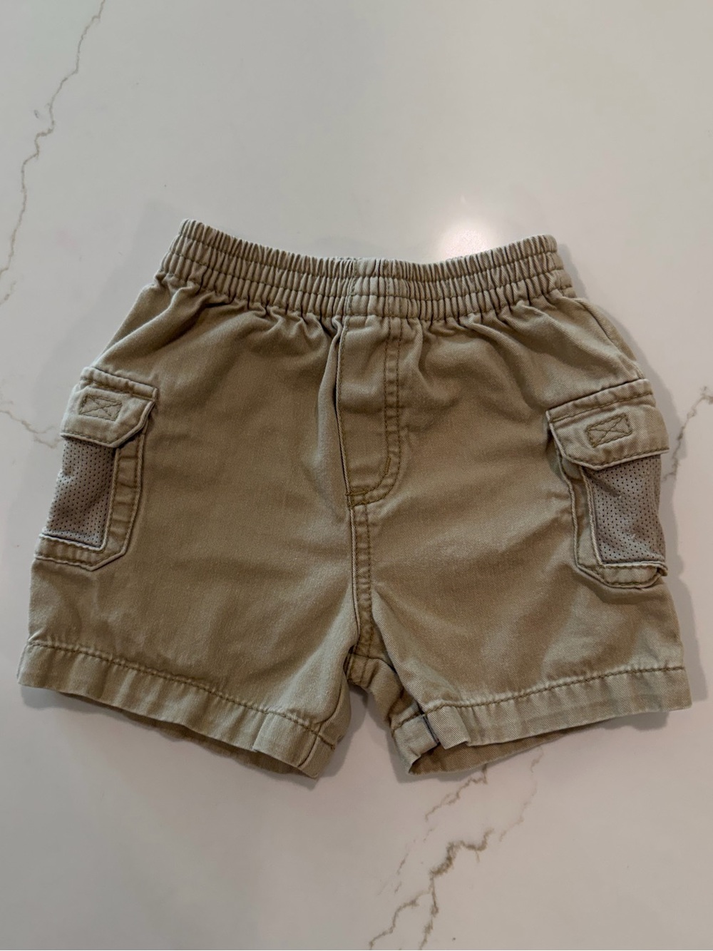 Gymboree Boys Khaki Cargo Shorts with Elastic Waist